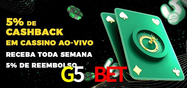 Promoções do cassino ao Vivo G5 Bet